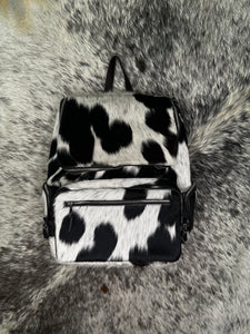Black Cowhide Backpack