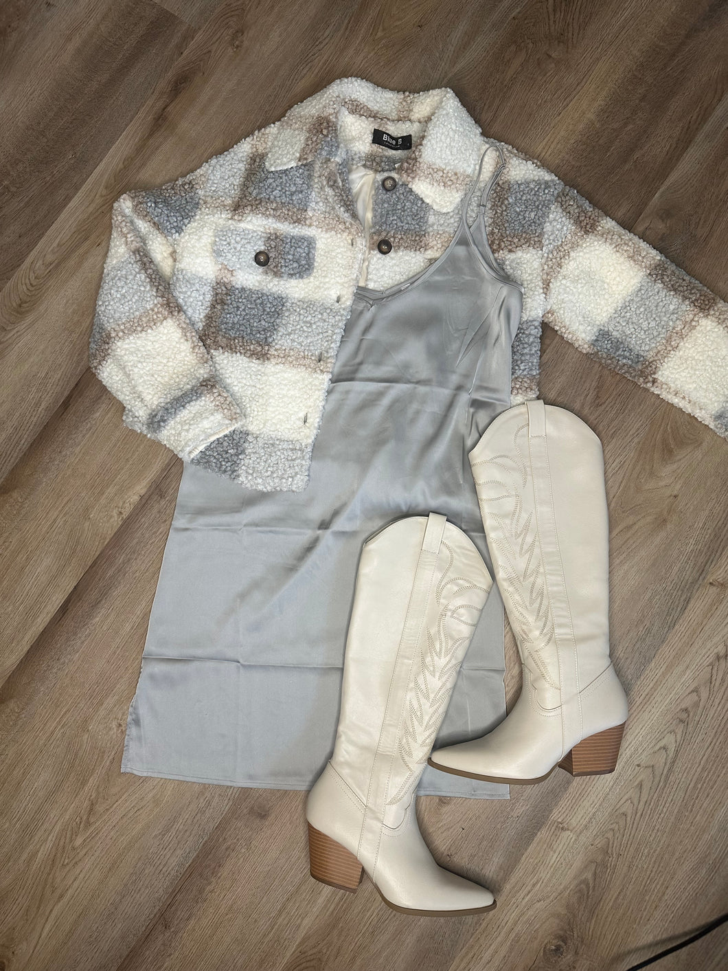 Silver Slip Dress