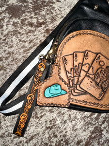 Leather Tooled Cowtag Keychains