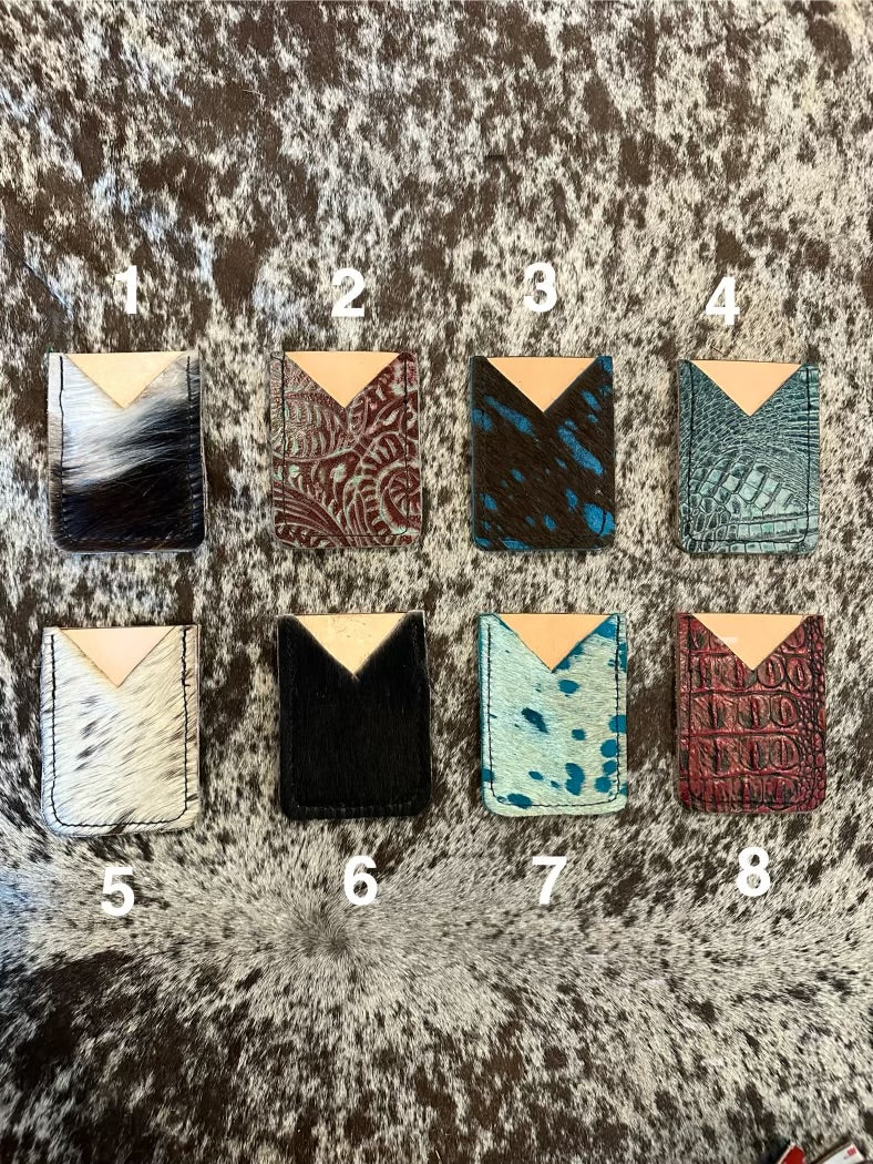 Leather Stick on Phone Wallets