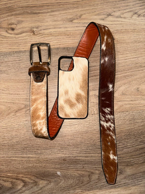 Tan Cowhide Iphone 13 Phonecase