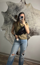 Faux leather tank
