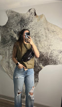 Faux leather tank