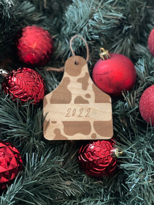 Custom Cowprint Ornament