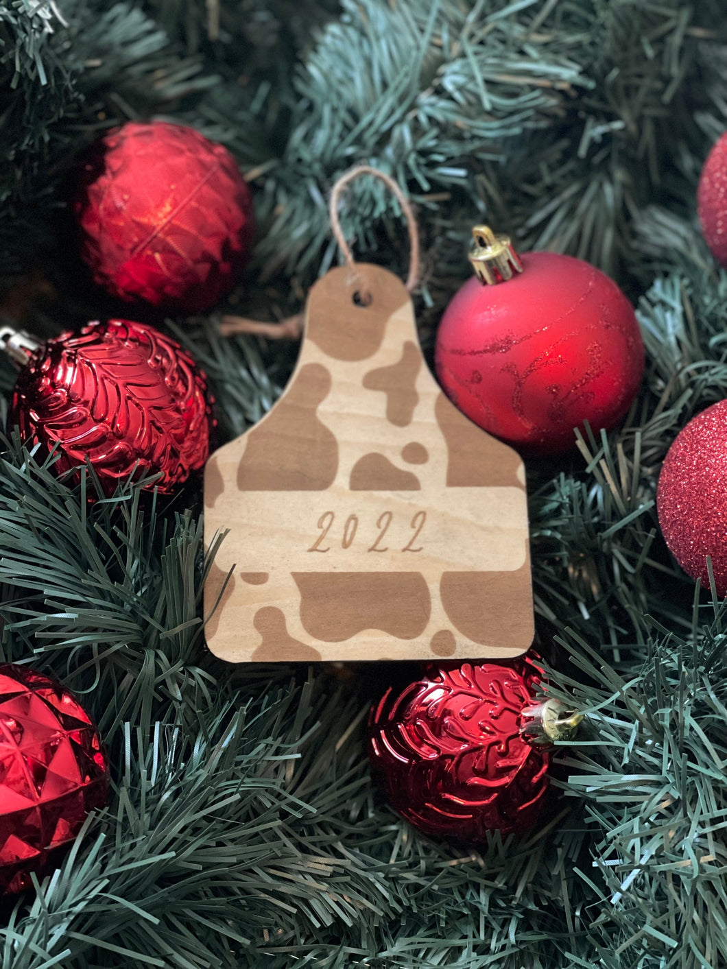 Custom Cowprint Ornament