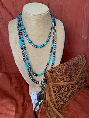Turquoise Layered Navajo Pearls