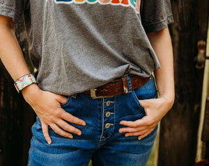 Brown Cowhide Belts