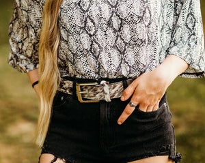 Brown Cowhide Belts