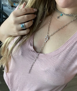 Lightening Bolt Lariat Necklace