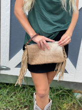 Light Brindle Cowhide Clutch