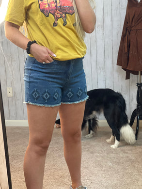 Azteca Denim Shorts